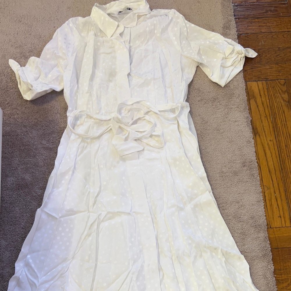 Calvin Klein Women's Shirt Dress White | Size 6 | Comes with Liner | Used Once